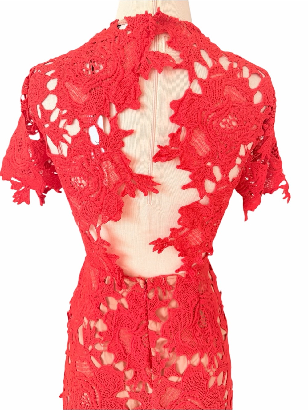 NWT Ark & Co Vibrant Orange Lace Romper Sz S - Picture 4 of 8